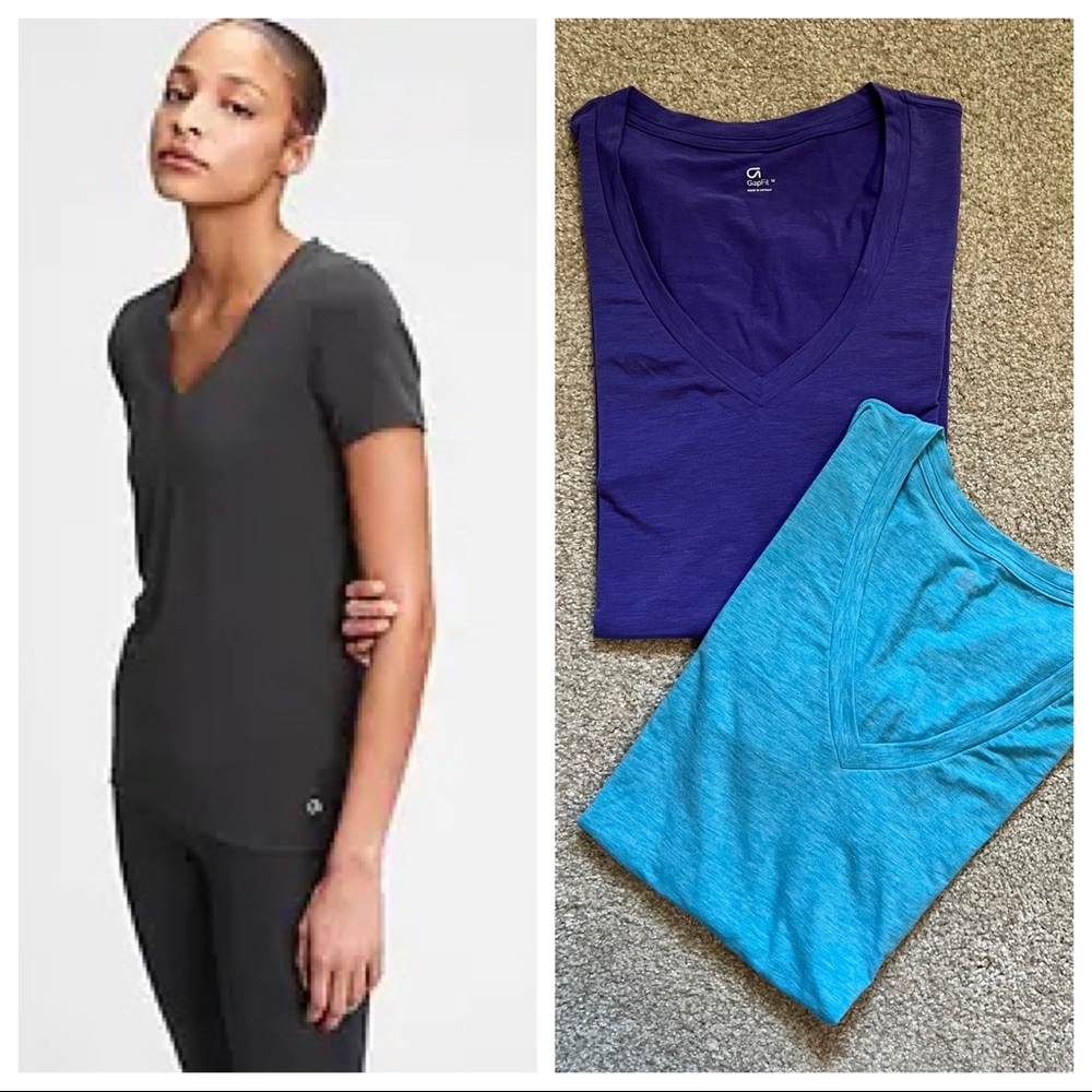 GAP | Two GapFit Breathe V-Neck T-Shirts